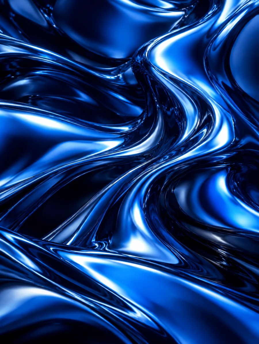 Molten blue chrome surface